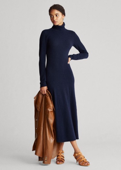 Women's Polo Ralph Lauren Cashmere Turtleneck Dresses | 032746IUT